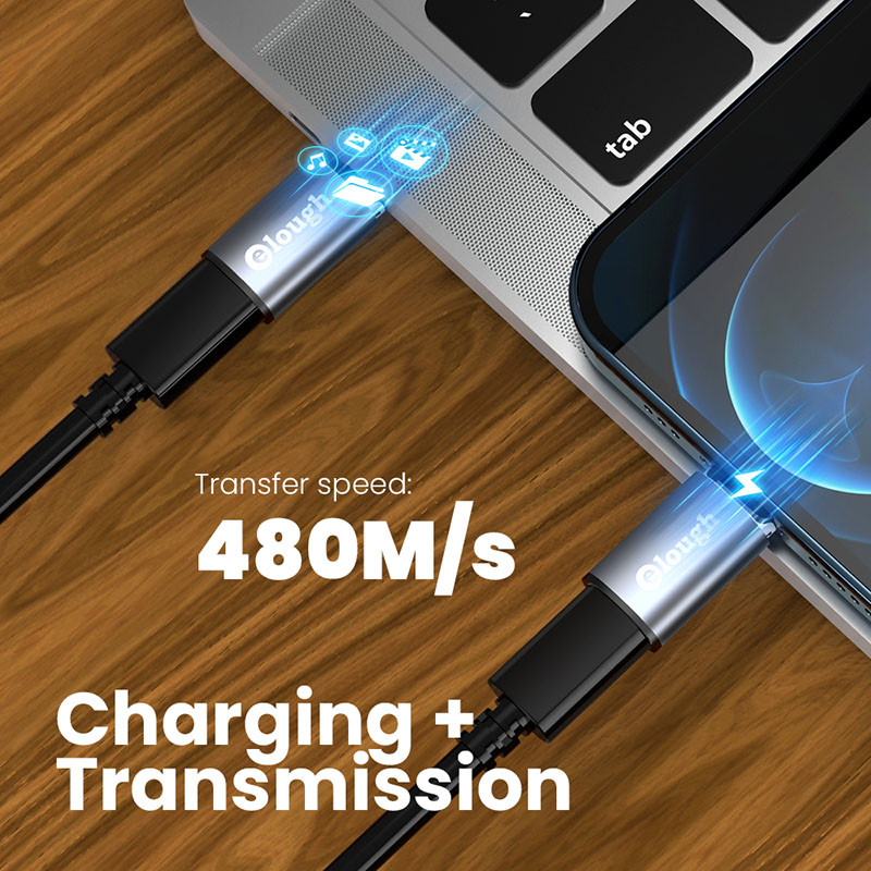 Elough Mágneses OTG Adapter iPhone 13 Xiaomi Macbookhoz USB Type C Micro Micro Type C Lighting Data Transfer OTG Converter