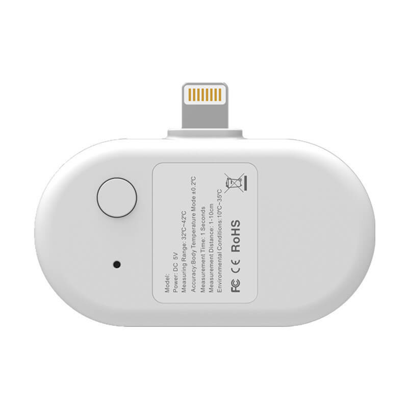 Hordozható mini mobiltelefon hőmérő infravörös mérő digitális, érintés nélküli hőmérséklet USB interfész iOS iPhone C típusú Andriodhoz