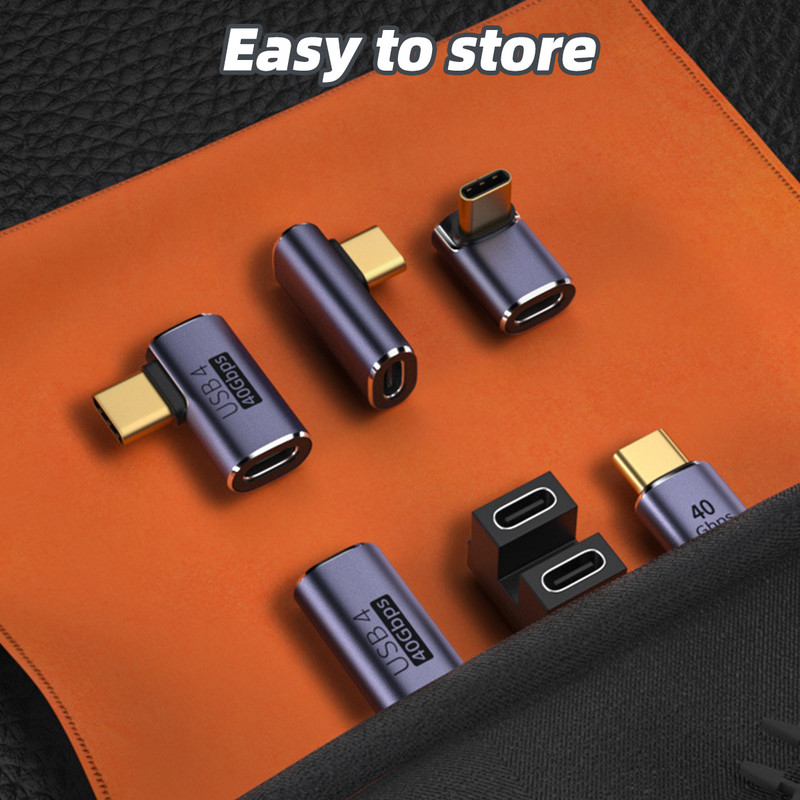 FONKEN USB4.0 40Gbps C tipo OTG adapteris 8K 100W USB C į C tipą greito įkrovimo keitiklis USB C duomenų adapteris, skirtas Macbook Samsung Samsung