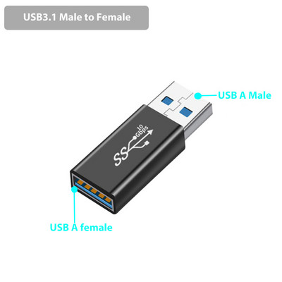 Adaptor tip C la USB3.0 3.1 OTG cu conector de încărcare pentru Samsung Xiaomi, adaptoare pentru transfer de date, convertor USB C la USB A