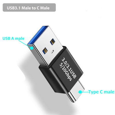Adaptor tip C la USB3.0 3.1 OTG cu conector de încărcare pentru Samsung Xiaomi, adaptoare pentru transfer de date, convertor USB C la USB A