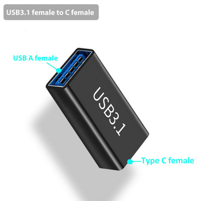 Adaptor tip C la USB3.0 3.1 OTG cu conector de încărcare pentru Samsung Xiaomi, adaptoare pentru transfer de date, convertor USB C la USB A