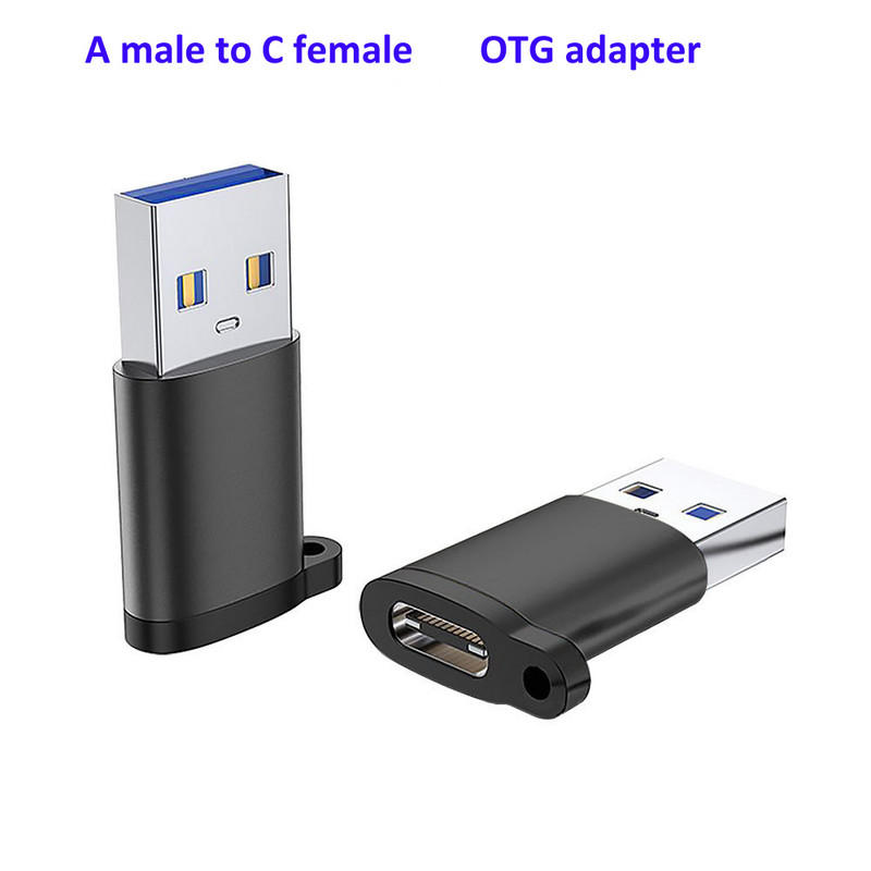 C típusú USB 3.0 3.1 OTG adapter töltőcsatlakozóval Samsung Xiaomi USB C - USB A konverter adatátviteli adapterekhez