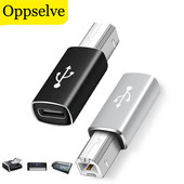 Adaptor USB tip C la USB B Conector mamă la masculin pentru scaner imprimantă Transfer de date Convertor MIDI pentru orgă electrică de pian