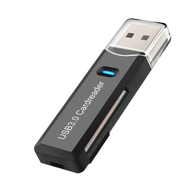 ANMONE Cititor de carduri USB 3.0 2 în 1 Micro SD TF Card Memorie Adaptor pentru unitatea flash de mare viteză Scriitor cu mai multe carduri Accesorii pentru laptop