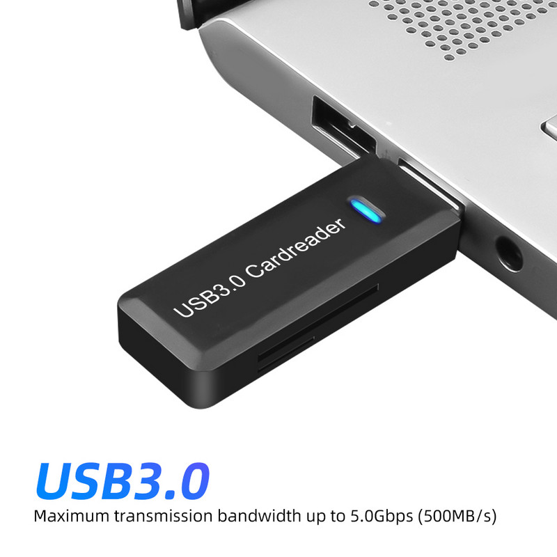 ANMONE USB 3.0 kártyaolvasó 2 az 1-ben Micro SD TF kártya memória flash meghajtó adapter nagy sebességű többkártyás író laptop tartozékok