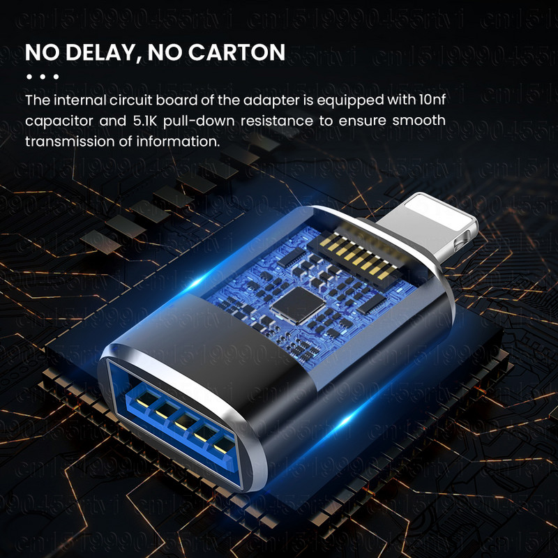 OTG csatlakozó Lightning Male-USB3.0 adapter U lemezes mikrofonhoz USB A konverter laptophoz iPad iPhone 12 11 Pro XS Max XR