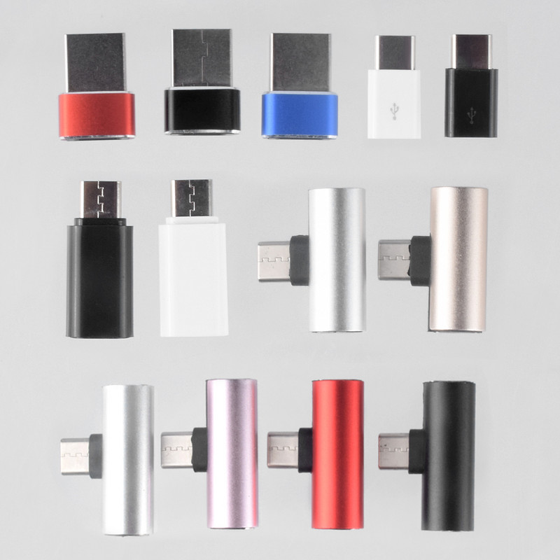 5/10db C típusú USB C adapter dugaszoló USB 3.0 aljzatba OTG konverter C típusú dugó Micro USB aljzatba mobiltelefonokhoz, táblagépekhez