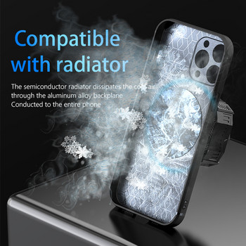 За iPhone 13/13 Pro/13 Pro Max Магнитни охладители Аксесоари за игри Изцяло от алуминиева сплав Калъф за радиатор на телефона Разходете против падане