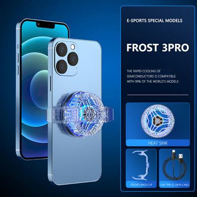 Ventilator de răcire portabil Gt19 Periferic pentru telefon mobil Radiator Clip din spate Procesor Cooler Nou dispozitiv de răcire răcit cu aer