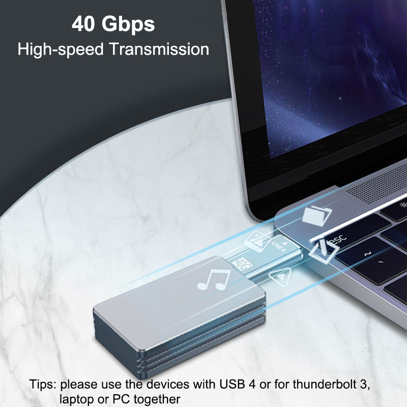 USB C-C típusú USB 4 40 Gbps Thunderbolt 3 adatszinkronizáló átalakító adapter USB 4 hosszabbító kábel Macbook Pro Air Dell laptophoz