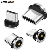 2 buc port USB Adaptor cablu de încărcare cu cap magnetic pentru iPhone IOS Android Tip C Rotație de 360 de grade Accesorii Convertor de sfaturi