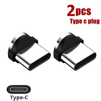 2 buc port USB Adaptor cablu de încărcare cu cap magnetic pentru iPhone IOS Android Tip C Rotație de 360 de grade Accesorii Convertor de sfaturi