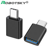 Convertor adaptor USB 3.2 OTG masculin la tip C mamă, adaptor cablu tip C Încărcător de date USB-C pentru Macbook Xiaomi Samsung S20