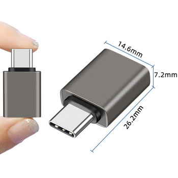 USB 3.2 OTG мъжки към тип C женски адаптер конвертор, Type-C кабелен адаптер USB-C зарядно устройство за данни за Macbook Xiaomi Samsung S20