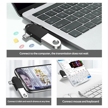 Адаптер USB 3.0 към тип C OTG към USB C USB-A мъжки към микро USB Type-C женски адаптер за Macbook Xiaomi POCO адаптер конвертор