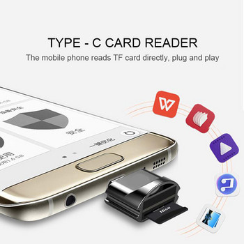 Високоскоростен четец на карти Micro-USB/Type-C Четец на карти с памет TF Micro-SD OTG Телефонен адаптер Четец на micro sd карти