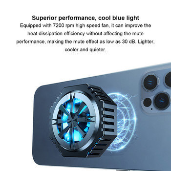 Вентилатор за охлаждане на телефона 7200rpm Мощен магнитен охладител Лек всмукващ полупроводников охладител Mute Game Heat Sink за Xiaomi