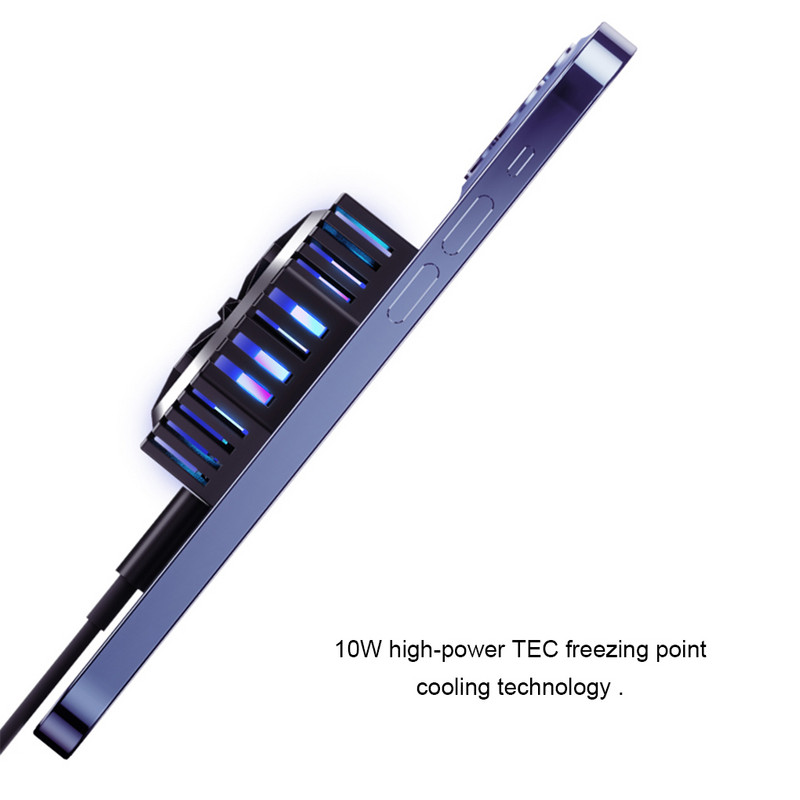 Telefon hűtőventilátor 7200 ford./perc Nagy teljesítményű mágneses hűtő könnyű szívó félvezető hűtő néma játék hűtőborda Xiaomihoz