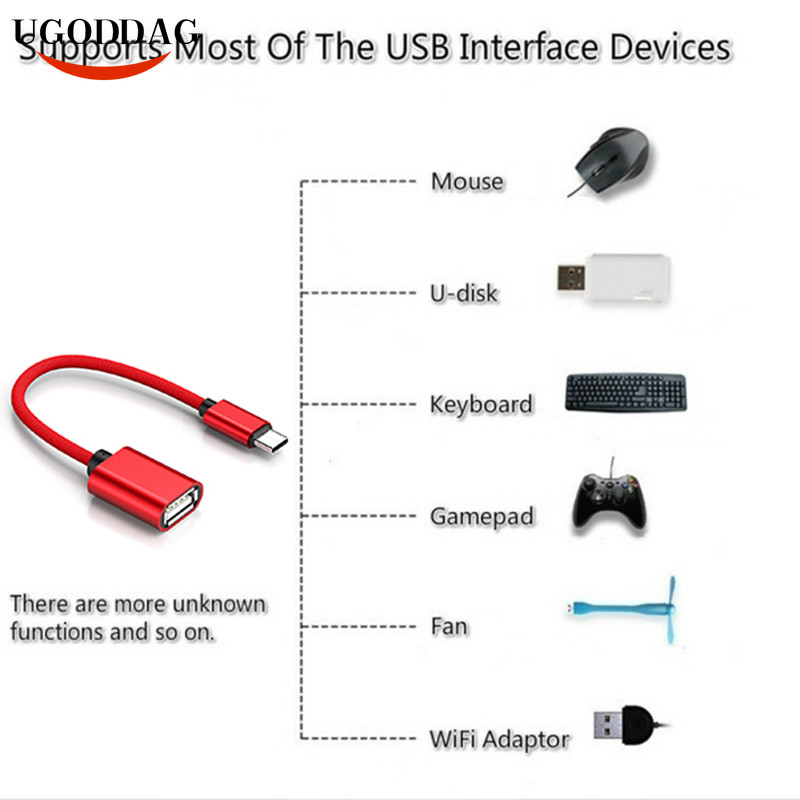Micro USB C-USB-adapter OTG-kábel C-típusú USB-kábel dugasz-USB 3.0 2.0-csatlakozó kábeladapter MacBook Pro Samsung Type-C-adapterhez
