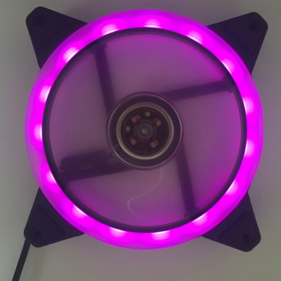 Ventilatorul de răcire a carcasei computerului pentru computer cu bandă LED frumoasă, răcitor de înaltă performanță, va emite doar un sunet de 23DB, flux de aer de 45,0 CFM