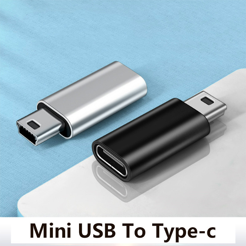 Mini USB-C típusú adapterhez 5 tűs dugós mini USB-aljzat, C típusú USB adatátviteli csatlakozó GoPro MP3 kamera PC-konverterhez
