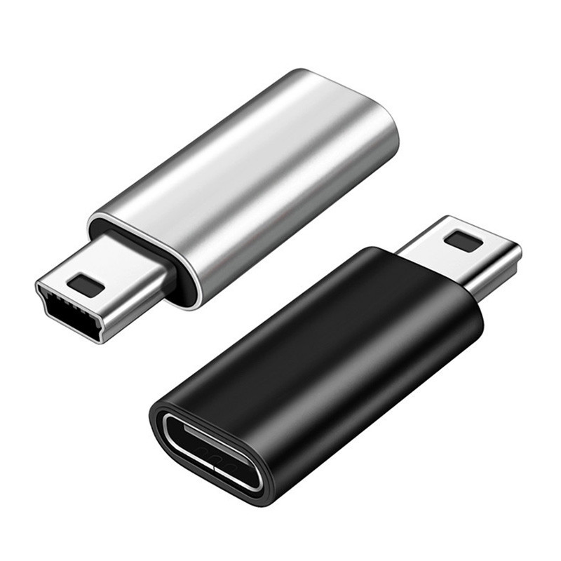 Mini USB-C típusú adapterhez 5 tűs dugós mini USB-aljzat, C típusú USB adatátviteli csatlakozó GoPro MP3 kamera PC-konverterhez