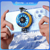 Ventilatoare magnetice de răcire cu aer RYRA Gamer pentru telefon mobil Radiator portabil cu 9 foi silențios cu clemă pentru radiator de jocuri pentru telefon mobil
