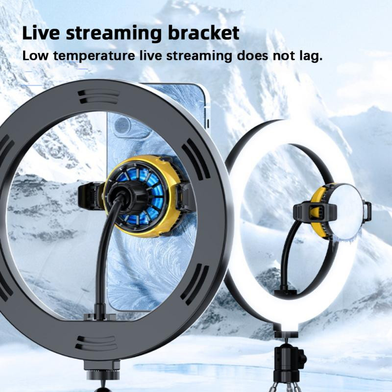 RYRA Gamer Magnetic Air Cooling Fans For Mobile Phone 9 Leaf Silent Cooler with Clamp for Mobile Gaming Cooler