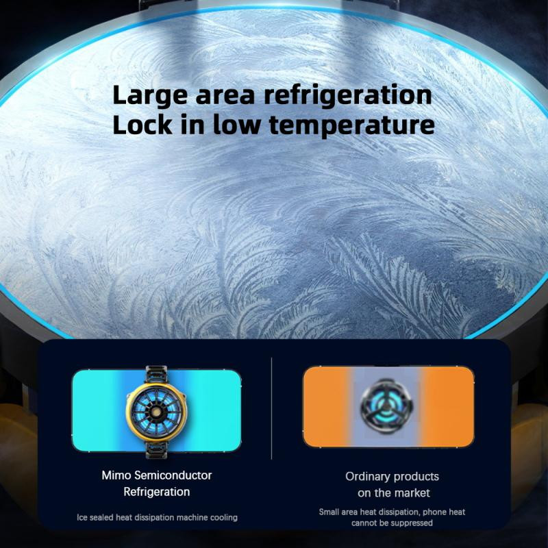 RYRA Gamer Magnetic Air Cooling Fans For Mobile Phone 9 Leaf Silent Cooler with Clamp for Mobile Gaming Cooler