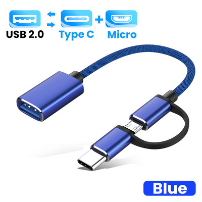 Cablu adaptor tip C Micro USB OTG USB 3.0 2.0 mamă la tip C mascul Adaptor cablu Convertor Cablu USB-C pentru telefon MP4 auto
