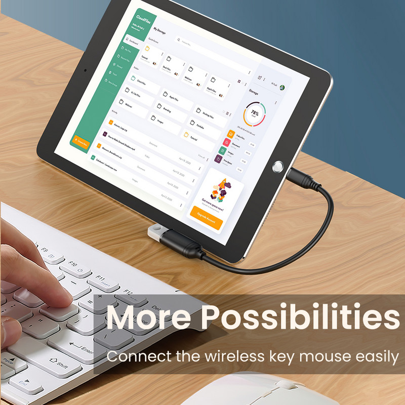 C típusú mikro USB OTG adapterkábel USB 3.0 2.0 aljzatból C típusú dugaszkábel adapter átalakító USB-C kábel autós MP4 telefonhoz