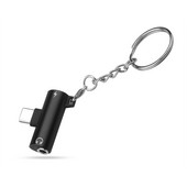 Convertor USB tip C 2 în 1 la Adaptor jack auxiliar de 3,5 mm Adaptor extensie de încărcare USB C pentru Xiaomi Mi 8 A2 Lite cu lanț de chei