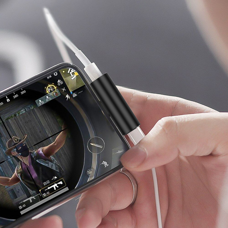 2 az 1-ben C típusú USB konverter 3,5 mm-es Aux Jack adapter USB C töltőbővítő adapter Xiaomi Mi 8 A2 Lite készülékhez kulcstartóval