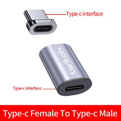 Adaptor magnetic Twitch USB tip C pentru iPhone X Samsung Xiaomi Adaptor magnetic USB C tip C mamă la conector micro USB masculin