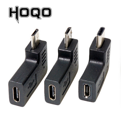 Unghi stânga drept Micro USB la tip c mamă la microusb masculin 90 de grade tip C Adaptor de date de încărcare Convertor micro USB USBC