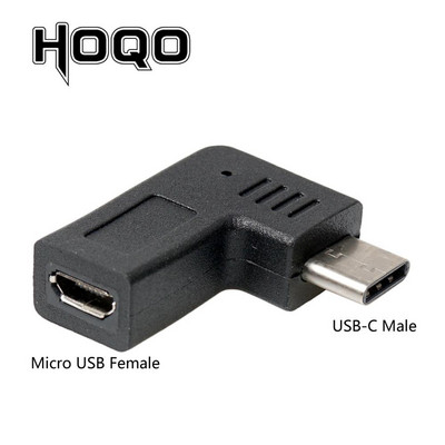Unghi stânga drept Micro USB la tip c mamă la microusb masculin 90 de grade tip C Adaptor de date de încărcare Convertor micro USB USBC