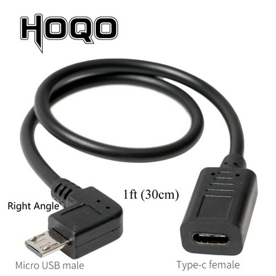 Unghi stânga drept Micro USB la tip c mamă la microusb masculin 90 de grade tip C Adaptor de date de încărcare Convertor micro USB USBC
