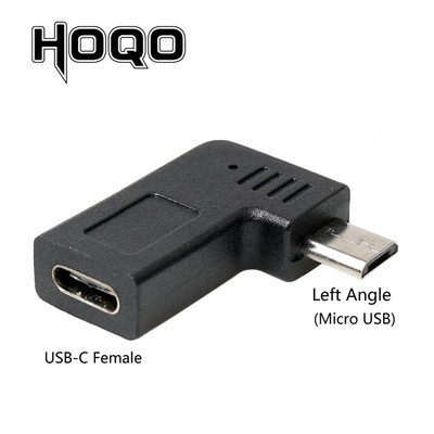 Unghi stânga drept Micro USB la tip c mamă la microusb masculin 90 de grade tip C Adaptor de date de încărcare Convertor micro USB USBC