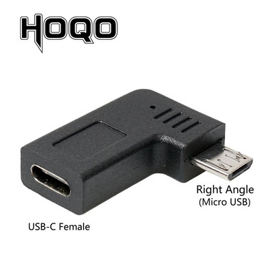 Unghi stânga drept Micro USB la tip c mamă la microusb masculin 90 de grade tip C Adaptor de date de încărcare Convertor micro USB USBC