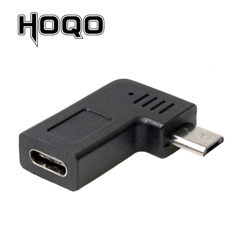 Bal jobb szögű Micro USB-C típusú aljzatból Microusb-ba 90 fokos C-típusú töltési adatadapter Micro USB USBC átalakító