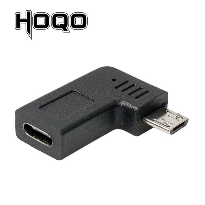 Bal jobb szögű Micro USB-C típusú aljzatból Microusb-ba 90 fokos C-típusú töltési adatadapter Micro USB USBC átalakító