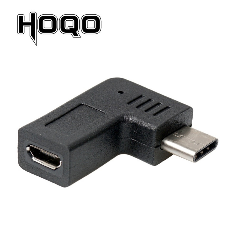 Bal jobb szögű Micro USB-C típusú aljzatból Microusb-ba 90 fokos C-típusú töltési adatadapter Micro USB USBC átalakító