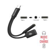 Cablu de încărcare adaptor USB tip C la mufă pentru căști de 3,5 mm pentru Xiaomi Mi Mix 3 8 Mi8 Pro/SE 3,5 Jack Convertor pentru căști Usbc Kabel