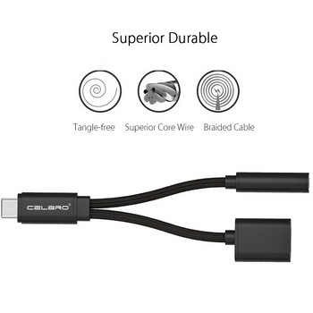USB тип C към 3,5 мм жак за слушалки, адаптер, зарядно, кабел за Xiaomi Mi Mix 3 8 Mi8 Pro/SE 3,5 жак, преобразувател за слушалки Usbc Kabel