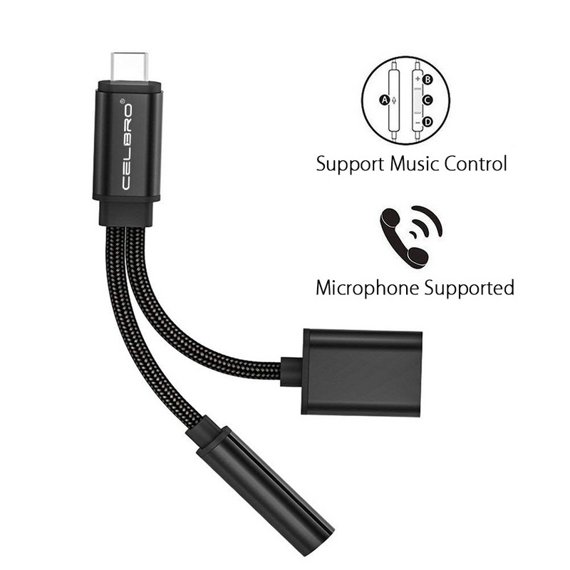 C típusú USB-3,5 mm-es fejhallgató-csatlakozó adapter töltőkábel Xiaomi Mi Mix 3 8 Mi8 Pro/SE 3,5 jack fülhallgató átalakító USB-kábelhez