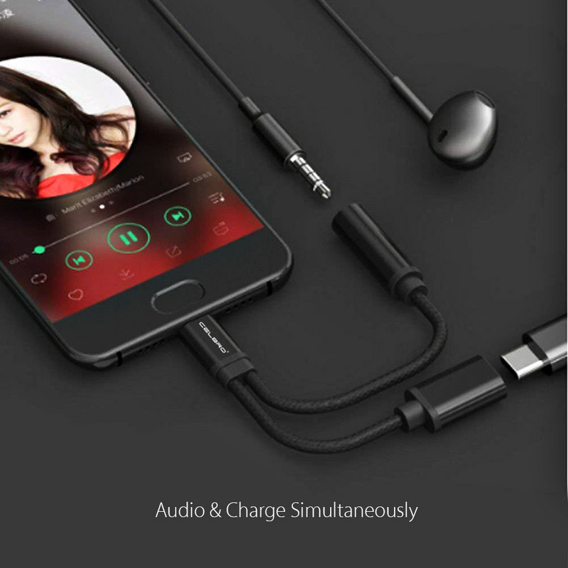 C típusú USB-3,5 mm-es fejhallgató-csatlakozó adapter töltőkábel Xiaomi Mi Mix 3 8 Mi8 Pro/SE 3,5 jack fülhallgató átalakító USB-kábelhez