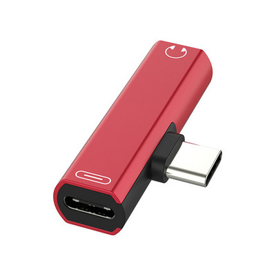 Adaptor audio mini 2 în 1 tip C la jack de 3,5 mm pentru căști pentru Macbook Pro Xiaomi Oneplus Huawei Poco Convertor de încărcare pentru căști