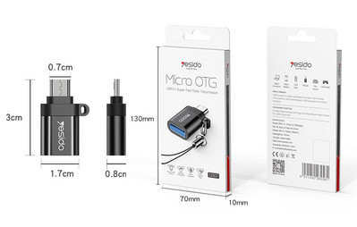yesido Adaptor USB OTG la adaptor tip C Convertor cablu de încărcare pentru iPhone Macbook Samsung Huawei Xiaomi tip C la USB OTG
