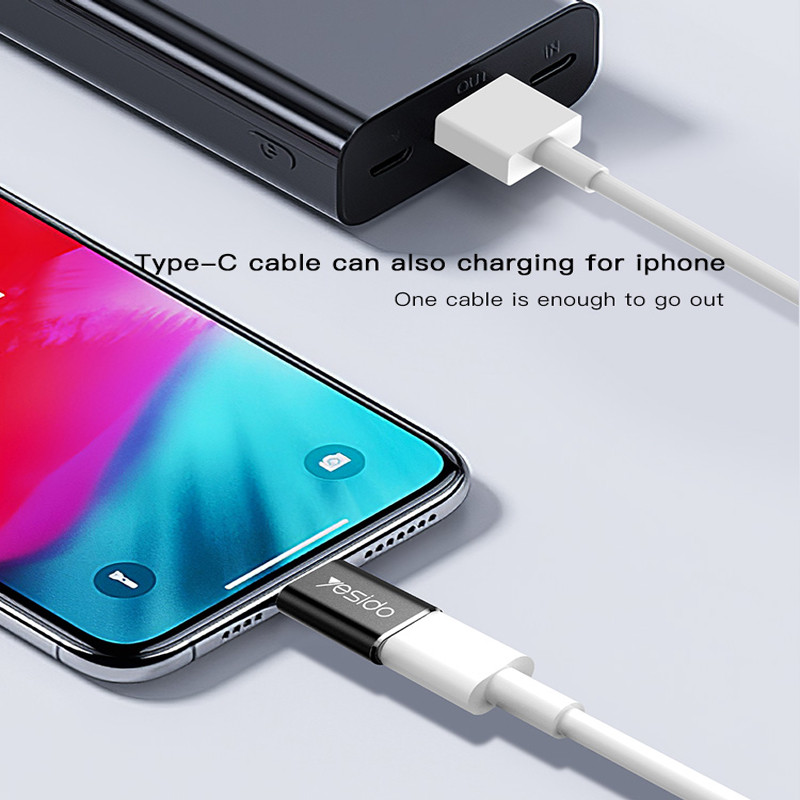 yesido USB OTG adapter a Type-C adapterhez töltőkábel átalakító iPhone Macbookhoz Samsung Huawei Xiaomi Type C USB OTG-hez